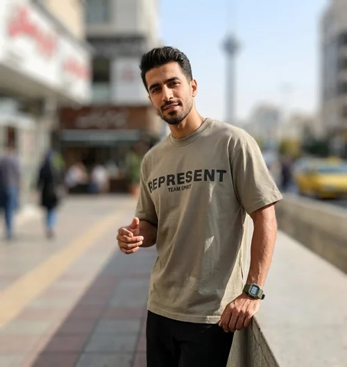 تیشرت مردانه سبز صدری  Represent (سبز صدری)