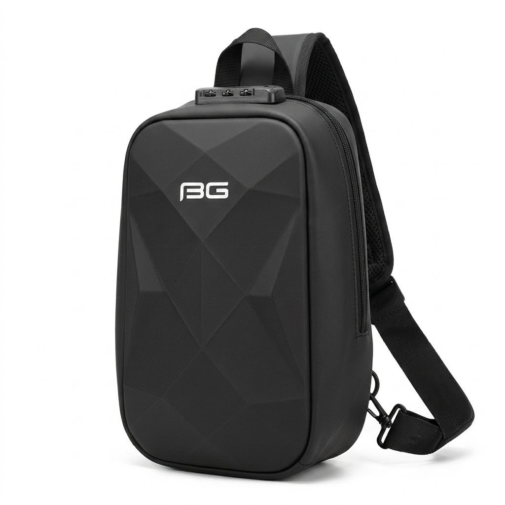 کیف کمری و دوش‌پوش ضدسرقت هاردشل مدل BG-Geometric