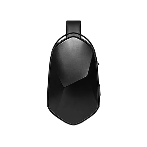 کیف کراس‌بادی و رودوشی هاردشل مدل هندسی (Matte Black Geometric Hard-Shell Sling
