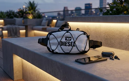 کیف کمری و دوشی دیزل (Diesel) سفید – مدل Tech-Style
