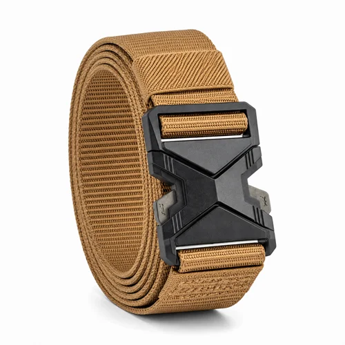 کمربند تاکتیکال مدل X-Buckle (رنگ خاکی)